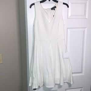 NWT - Lulu’s Bon Appetit White Skater Dress